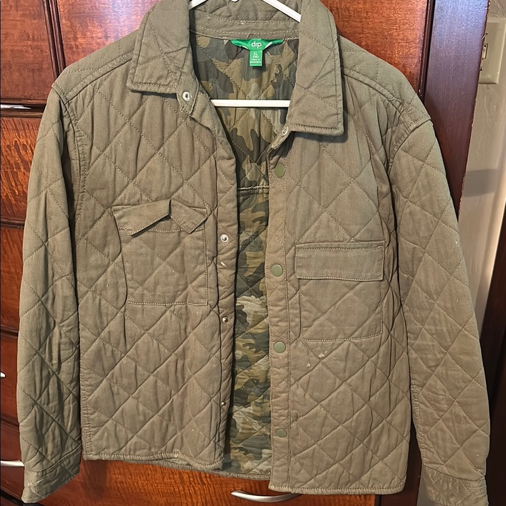 Olive Green Quilted Jacket